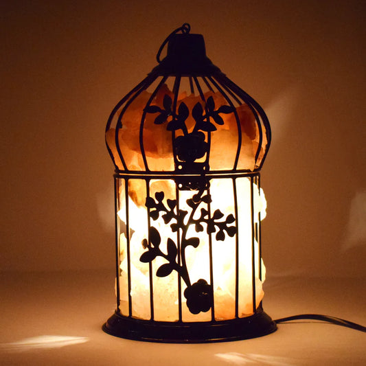 SALT LAMP IN CAGE