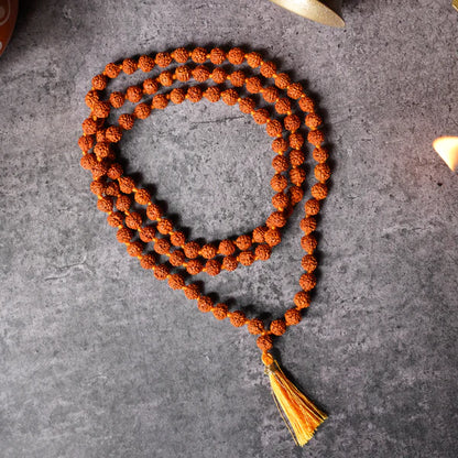 5 Mukhi Rudraksha Mala size 6mm (108 BEADS)